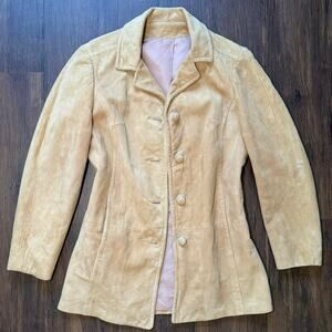 Highlander 1960s Suede Jacket Tan Vintage Coat Women’s 8 Retro
